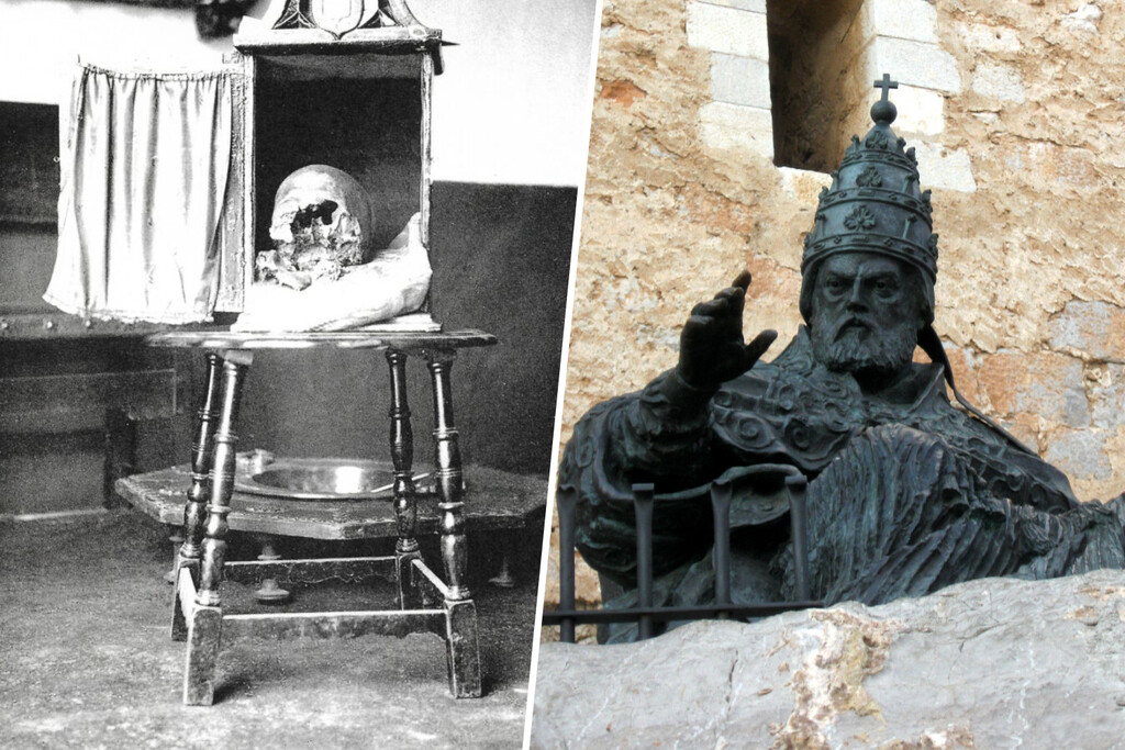 El Papa Luna fue una figura controvertida en vida. Ahora su cráneo ha provocado un cisma entre dos pueblos de Aragón